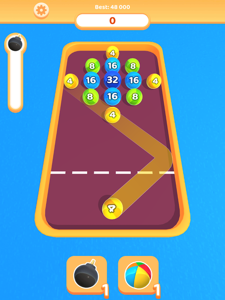 Bubble 2048 3D - Gameplay image of android game