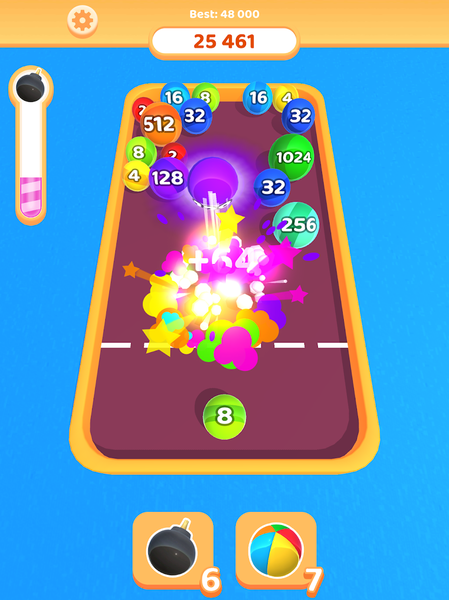Bubble 2048 3D - Gameplay image of android game