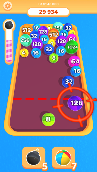 Bubble 2048 3D - Gameplay image of android game