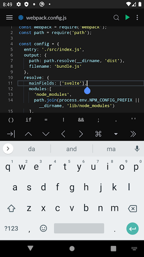 Spck Editor for NodeJS - Image screenshot of android app