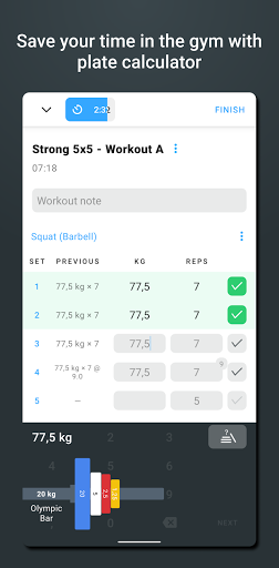 Strong Workout Tracker Gym Log - Image screenshot of android app