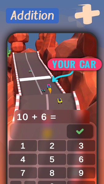 Math Race 3D: Play & Learn - عکس بازی موبایلی اندروید