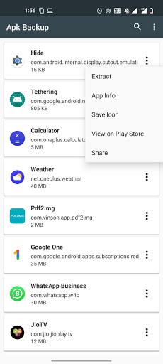 Apk Backup (Extractor) - عکس برنامه موبایلی اندروید
