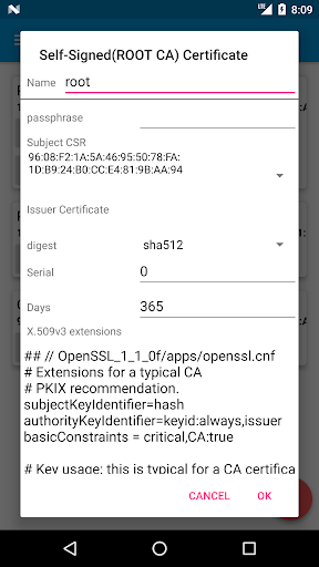 Dory - Certificate (RSA/CSR/x۵ - عکس برنامه موبایلی اندروید