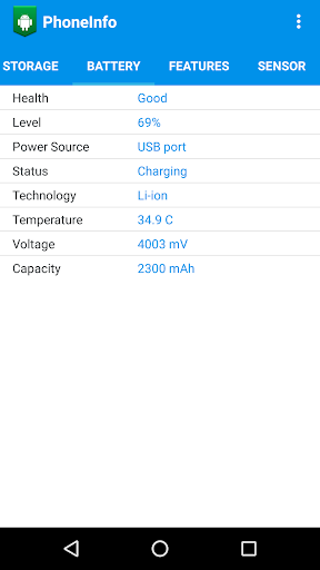 Phone Info - Image screenshot of android app