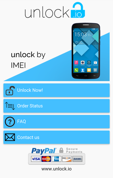 Unlock your Alcatel phones - Image screenshot of android app