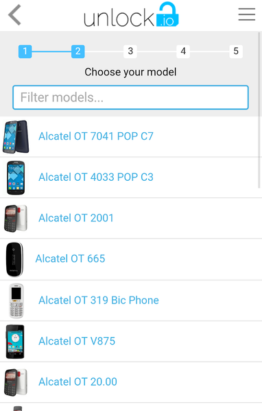 Unlock your Alcatel phones - Image screenshot of android app