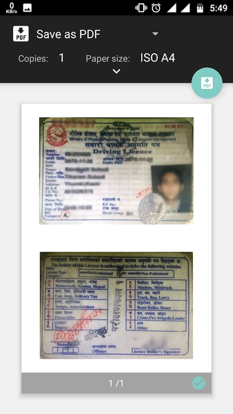 Document Scanner - PDF or JPEG - Image screenshot of android app