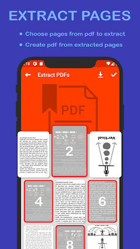 Merge PDF Split pages from pdf - عکس برنامه موبایلی اندروید