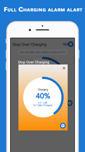 Stop over charging alert - Image screenshot of android app