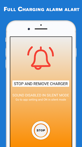 Stop over charging alert - Image screenshot of android app