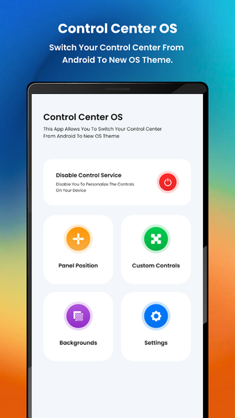 Control Center OS Style Simple - Image screenshot of android app