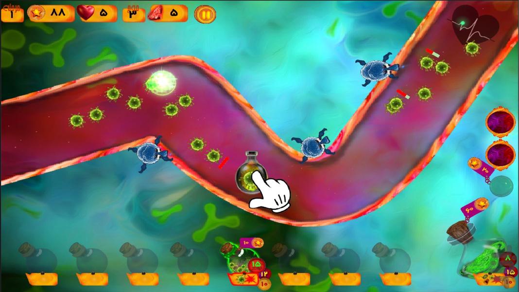باکتری ها - عکس بازی موبایلی اندروید