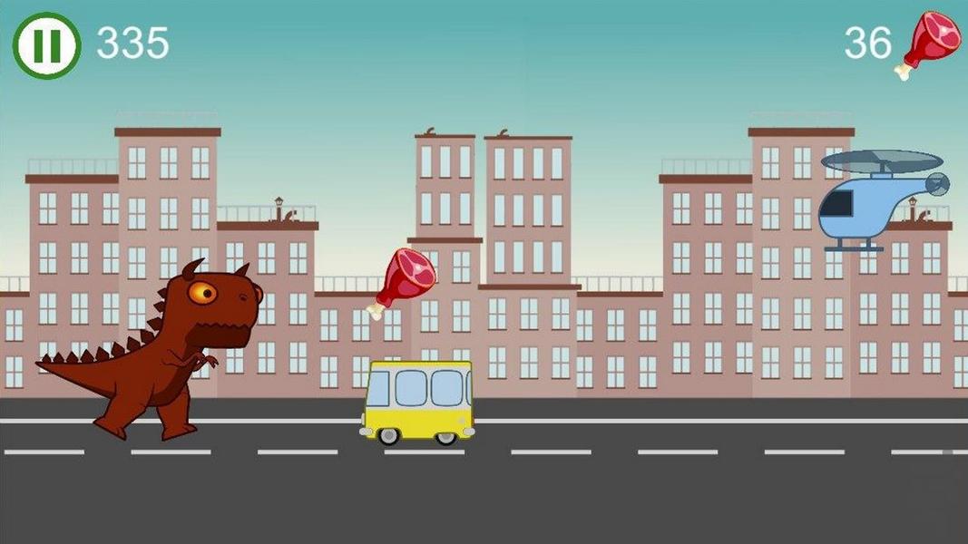 تیرکس دونده - Gameplay image of android game