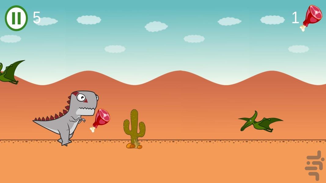 تیرکس دونده - Gameplay image of android game