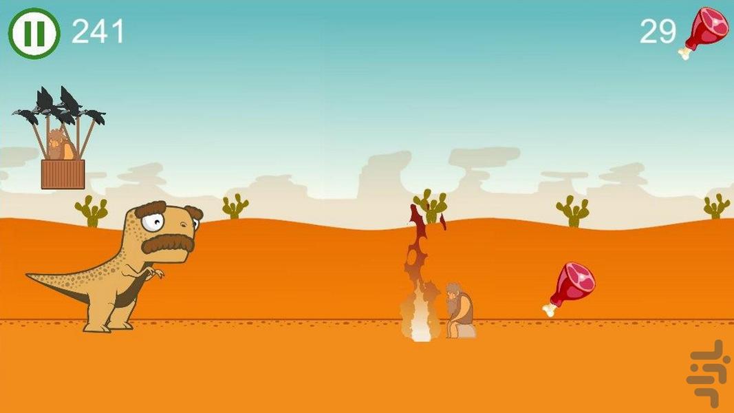 تیرکس دونده - Gameplay image of android game