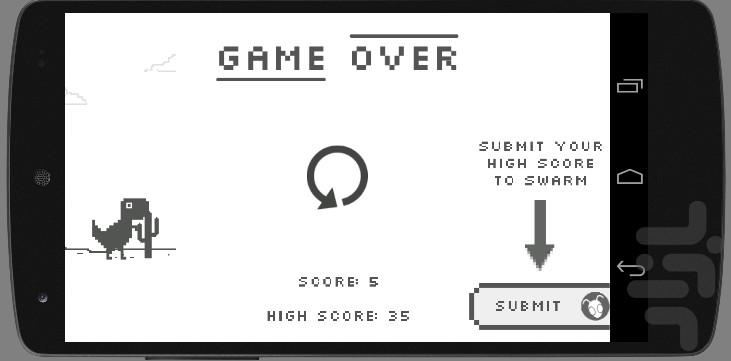 دایناسور دونده - Gameplay image of android game