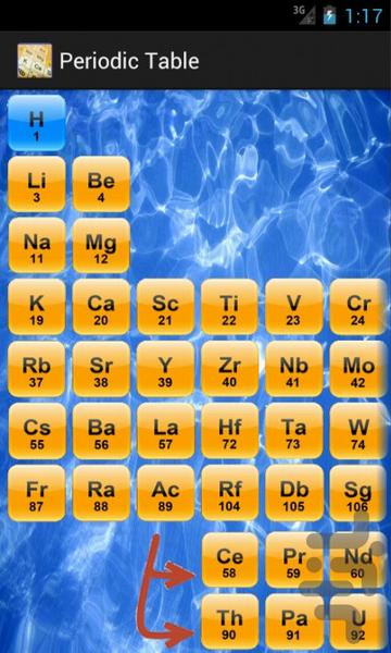 Periodic Table - Image screenshot of android app