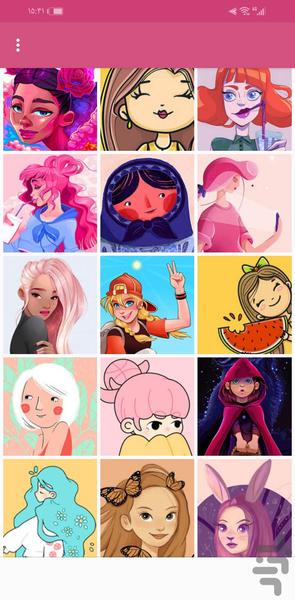 تصویر زمینه صورتی(دخترانه) - Image screenshot of android app