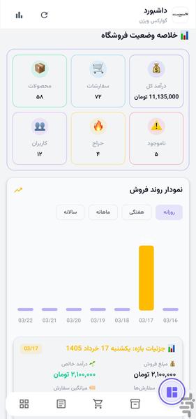 ورا پلاس | مدیریت حرفه‌ای ووکامرس - عکس برنامه موبایلی اندروید