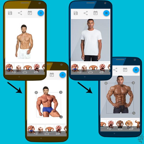 عکستو بدن سازی کن - عکس برنامه موبایلی اندروید