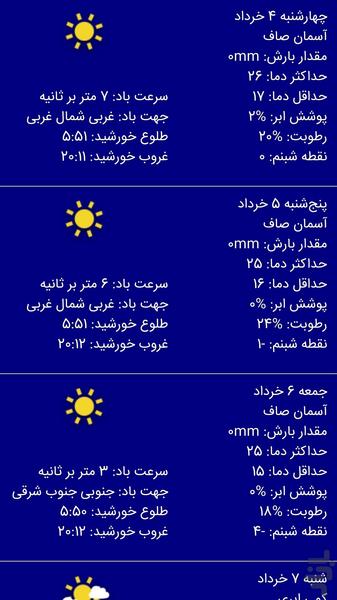 هواشناسی و رادار - عکس برنامه موبایلی اندروید