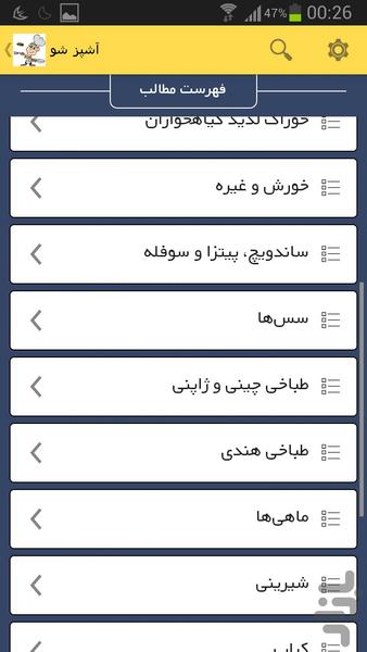 آشپز شو - عکس برنامه موبایلی اندروید
