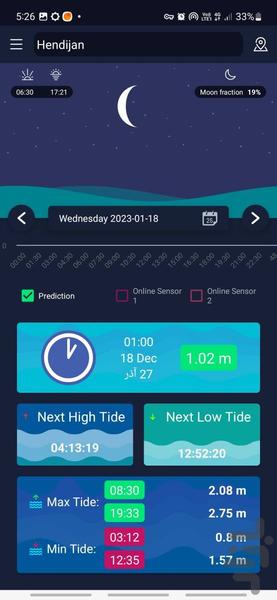 پایش تراز دریا NCC Tide - Image screenshot of android app