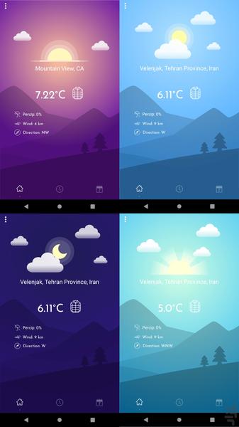 آب و هوا ساعتی - عکس برنامه موبایلی اندروید