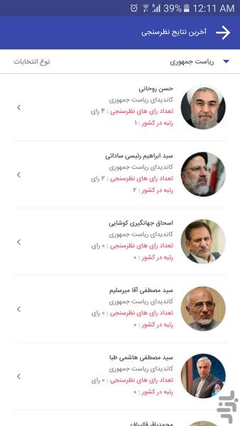 کاندیدا - عکس برنامه موبایلی اندروید