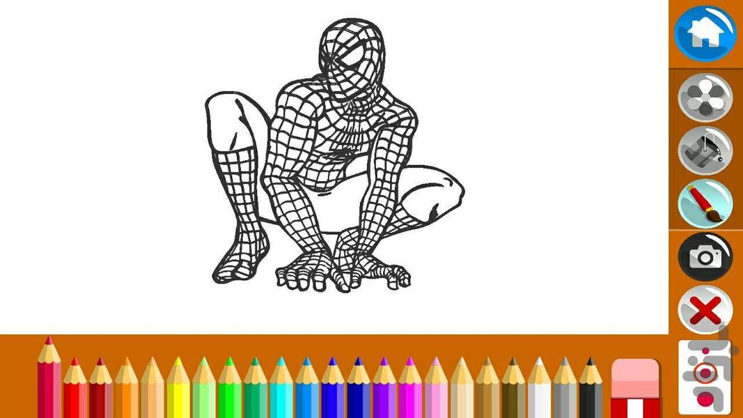 کتاب رنگ آمیزی - مرد عنکبوتي ۱ - عکس بازی موبایلی اندروید