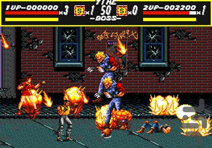 Streets of rage 1 with cheats - Gameplay image of android game