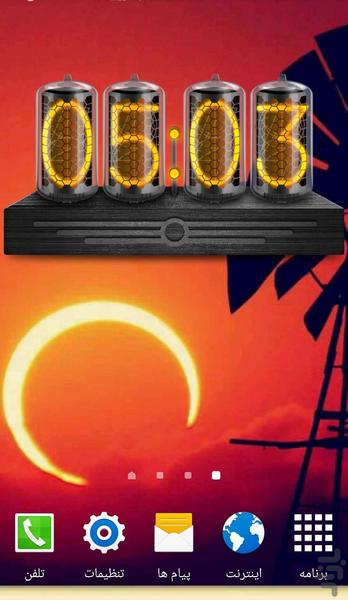 ویجت ساعت لامپی - عکس برنامه موبایلی اندروید