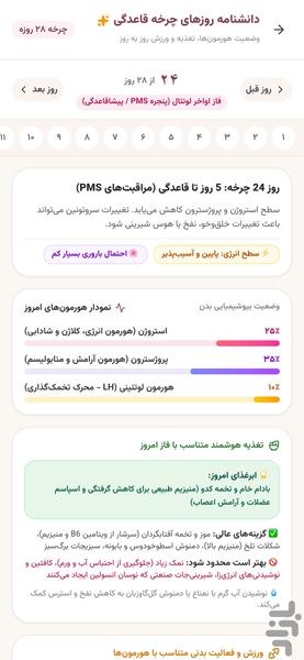 بلوم: تقویم پریود و سلامت بانوان - عکس برنامه موبایلی اندروید