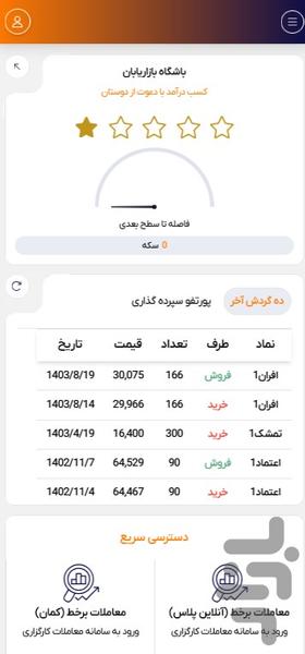 ملی پلاس - نئوبروکر بانک ملی ایران - عکس برنامه موبایلی اندروید