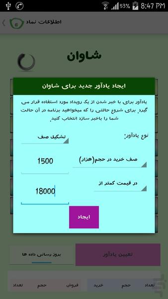 سبد بورس - عکس برنامه موبایلی اندروید