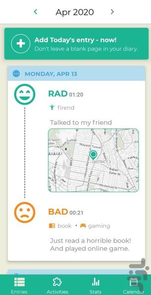 MeLog - Image screenshot of android app