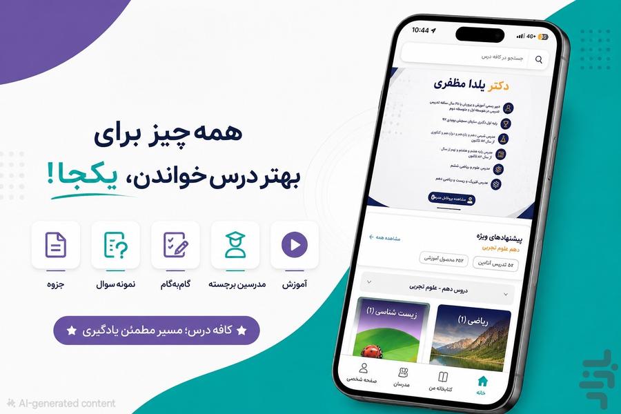 کافه درس|جزوه،نمونه سوال،گام به گام - عکس برنامه موبایلی اندروید