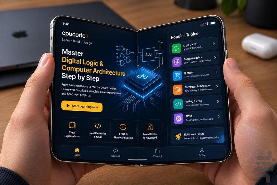 cpucode | آموزش معماری کامپیوتر - عکس برنامه موبایلی اندروید