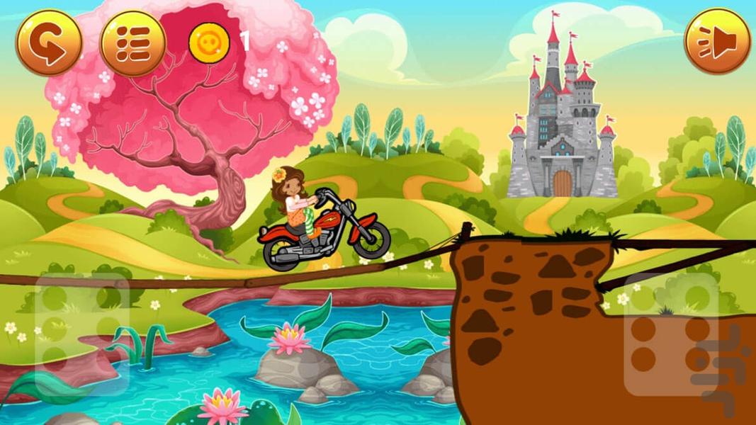 Strawberry girl riding motorcycle - Gameplay image of android game