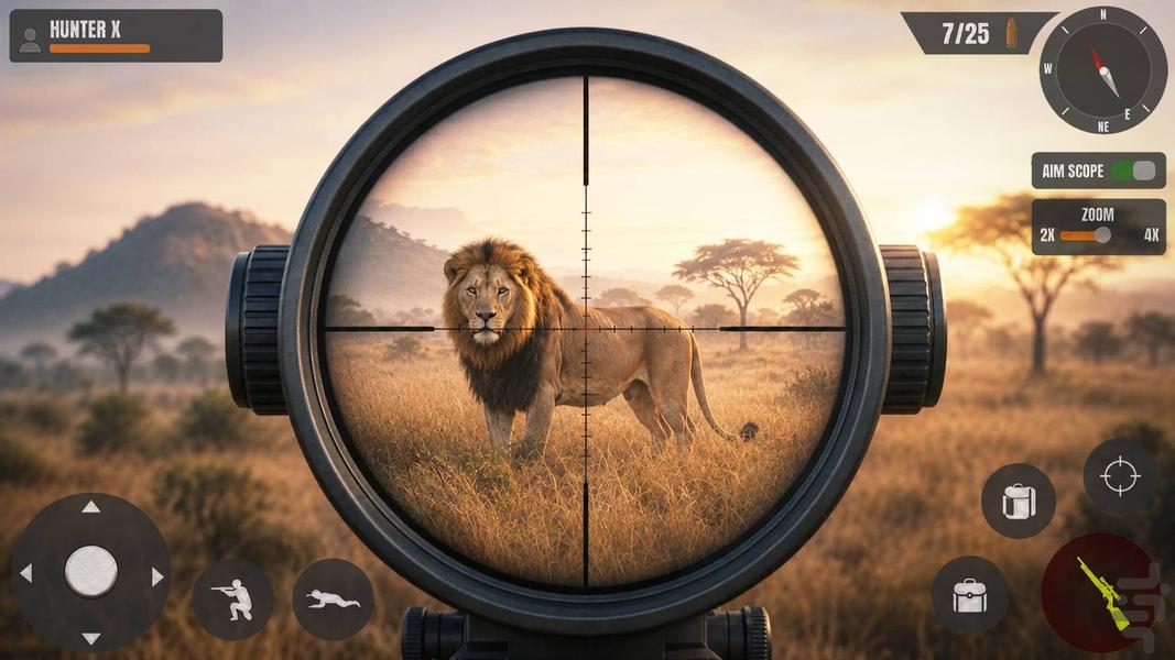 بازی تفنگی شکار حیوانات - عکس بازی موبایلی اندروید