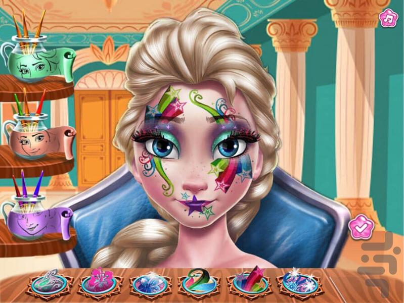 Elsa Face Art - Gameplay image of android game