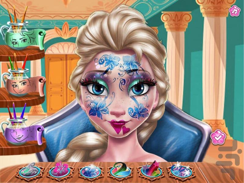 Elsa Face Art - Gameplay image of android game