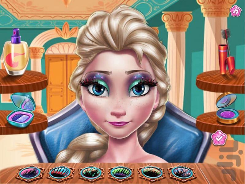 بازی دخترانه نقاشی صورت السا - عکس بازی موبایلی اندروید