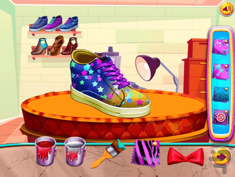 بازی السا بازی دخترانه طراحی کفش - عکس بازی موبایلی اندروید