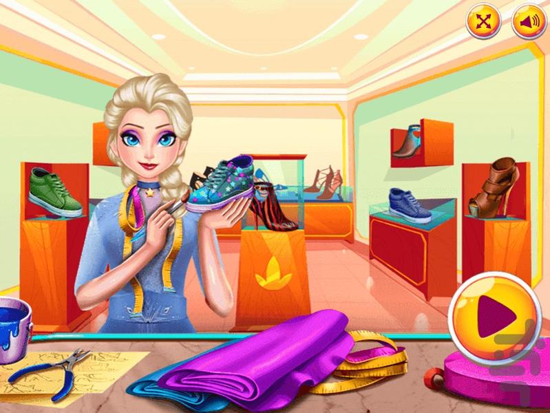 Elsa shoe design - Gameplay image of android game