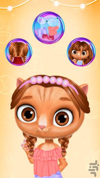 Kitty Animal Hairdresser game - Gameplay image of android game