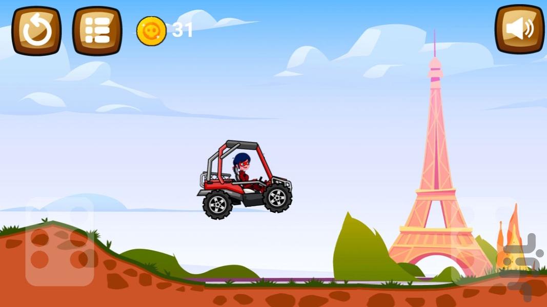 Ladybug Girl Car Driving - Gameplay image of android game