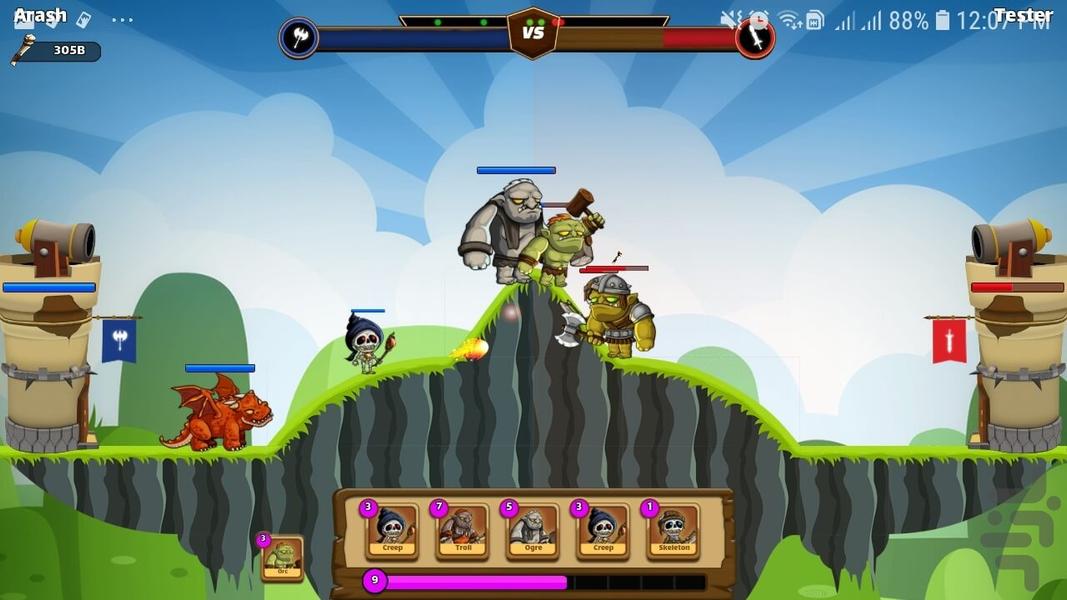 بازی کلش اف مانستر - Gameplay image of android game