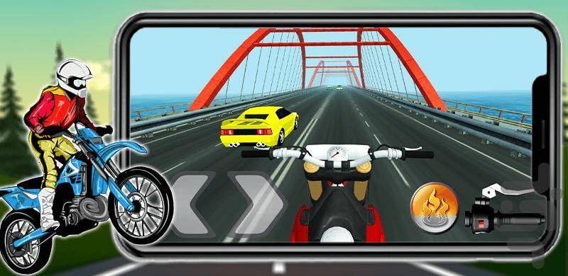 Motorbike riding on the big way - Gameplay image of android game